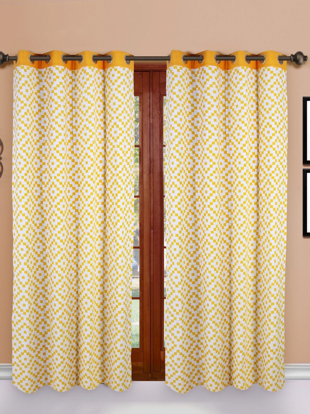 

Dekor World Multicoloured Set of 2 Door Curtain, Multi