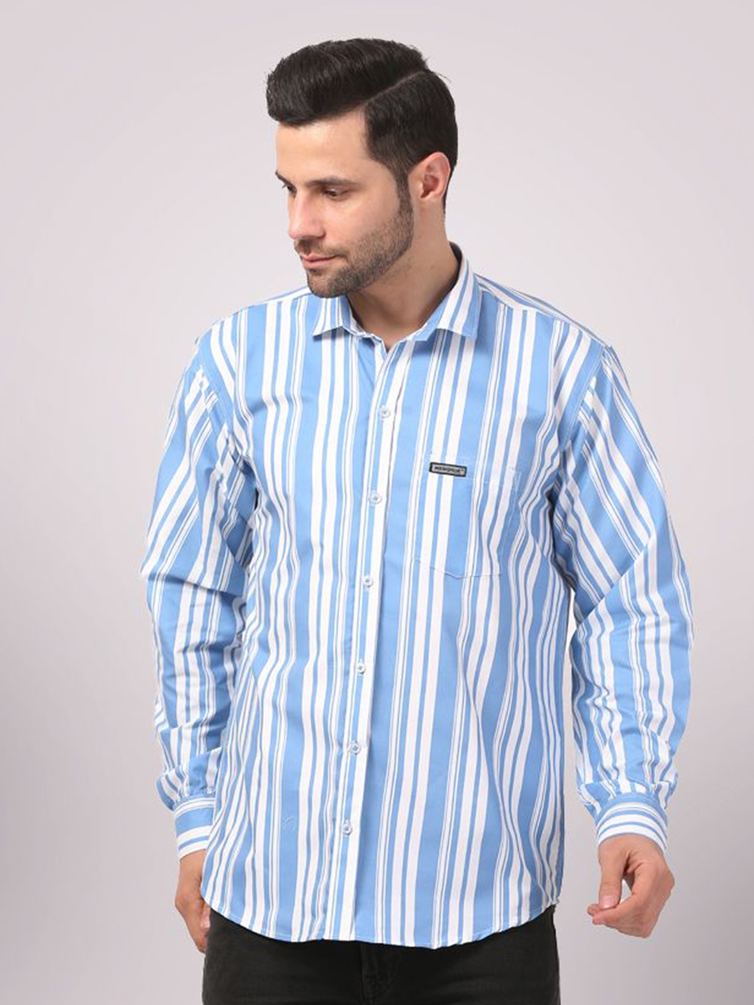 

CLUBWIN Men Opaque Checked Formal Shirt, Blue