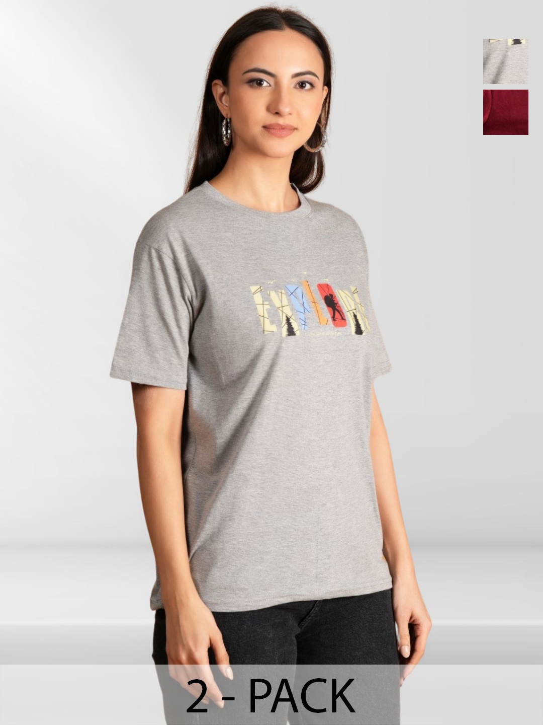 

Belfry Women Typography 2 Printed Pockets T-shirt, Multi