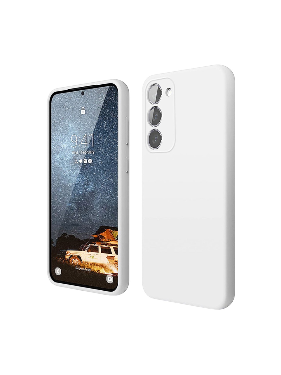 

LIRAMARK Solid Printed Samsung Galaxy S23 Back Case Mobile Accessories, White