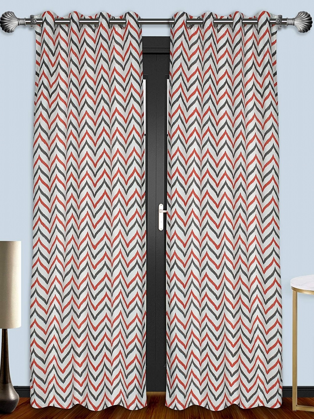 

Dekor World Multicoloured Set of 2 Door Curtain, Multi