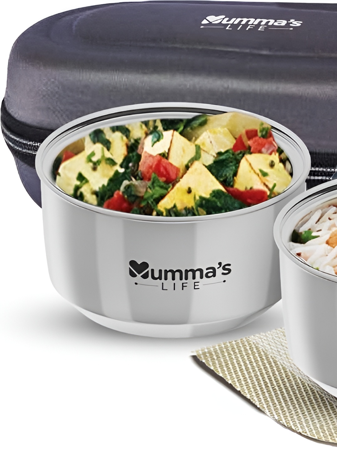 

Mumma's Life Grey Stainless Steel Easy to Clean Lunch Box 600 ML