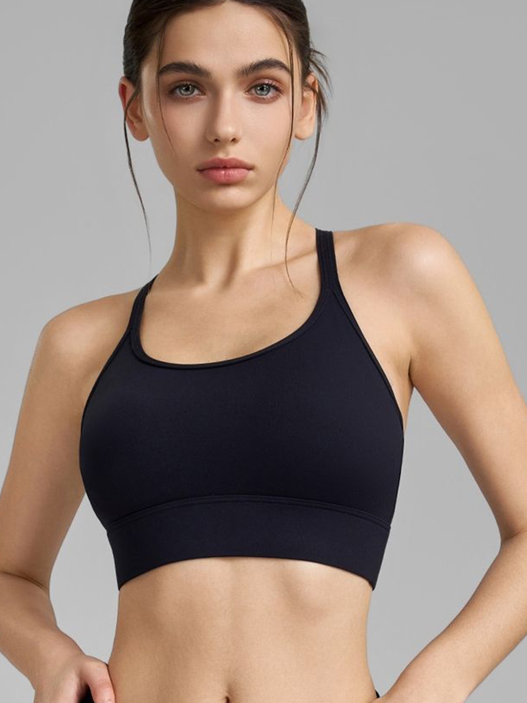 

LULU & SKY Bralette Crop Top, Black