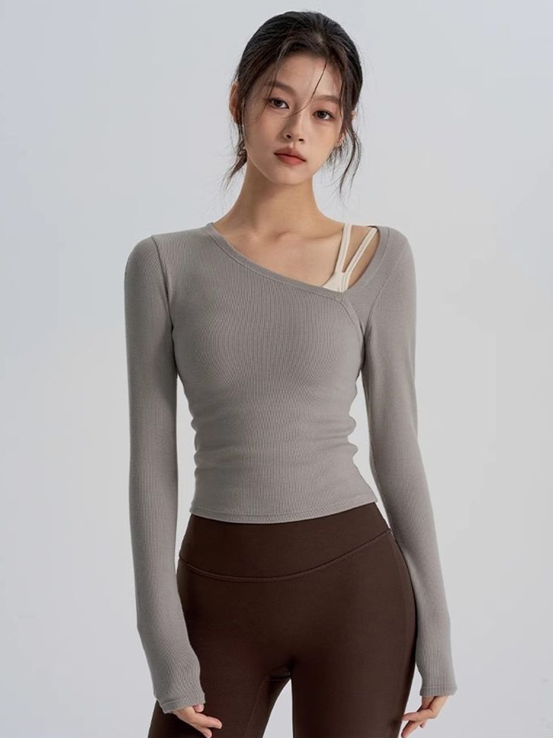 

LULU & SKY Striped Top, Grey