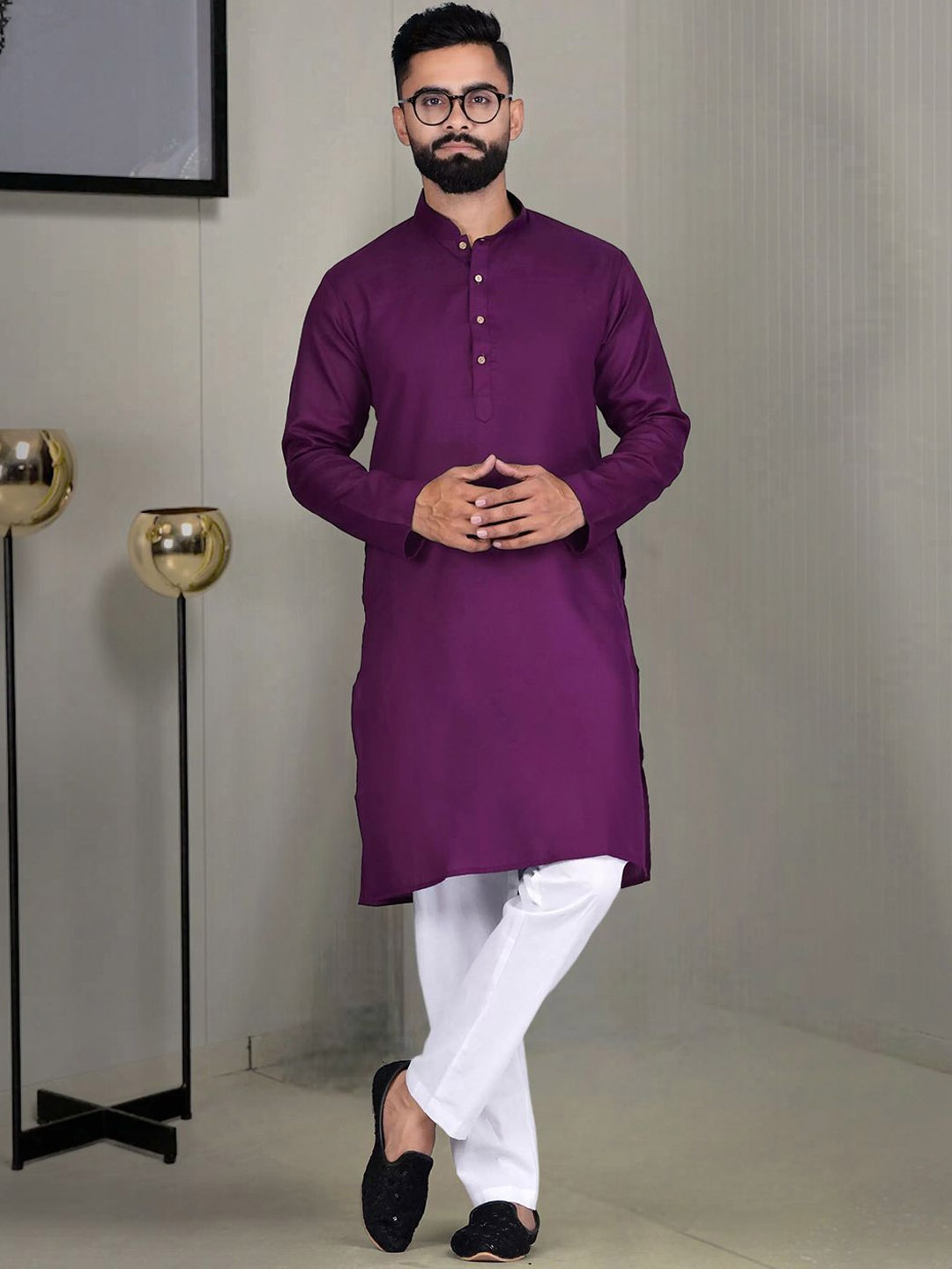 

Moda Rapido Men Kurta, Purple