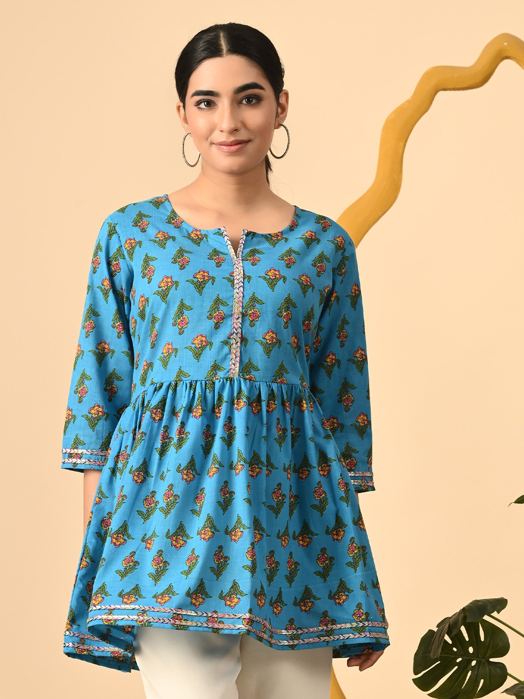 

GLOWWORLD Printed Tunic, Green