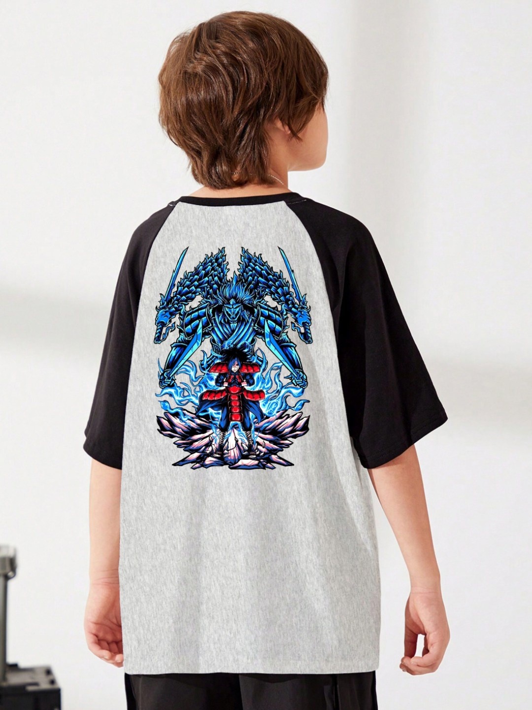 

LOCAVESTIR Boys Printed T-shirt, Grey