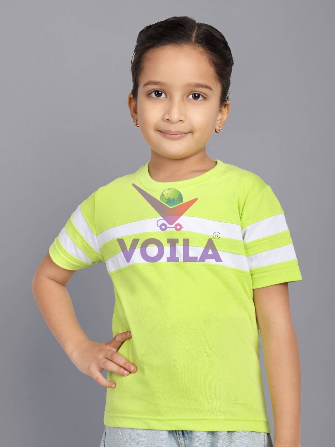 

Billion Girls Striped T-shirt, Green