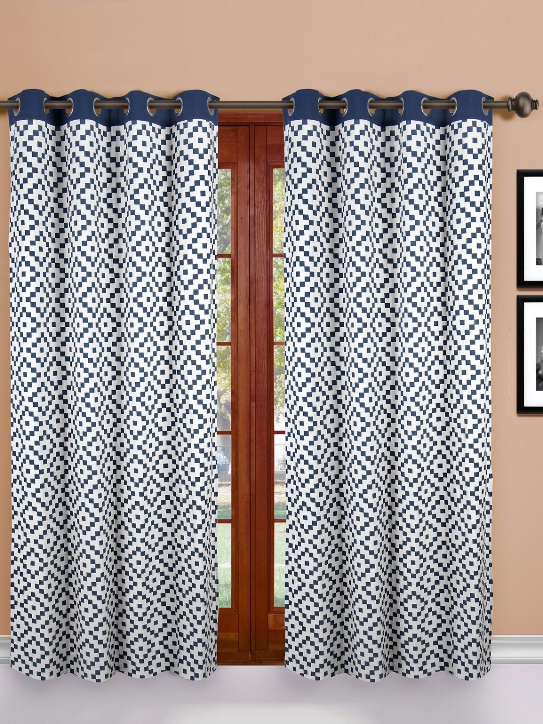 

Dekor World Multicoloured Set of 2 Window Curtain, Multi