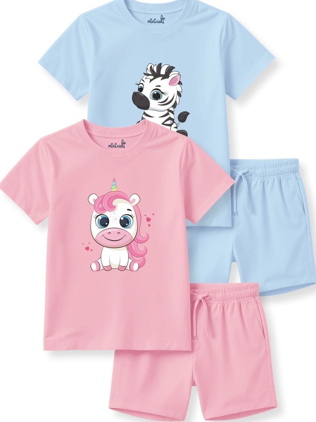 

x2o Unisex Kids T-shirt and Shirt with Pyjamas, Blue