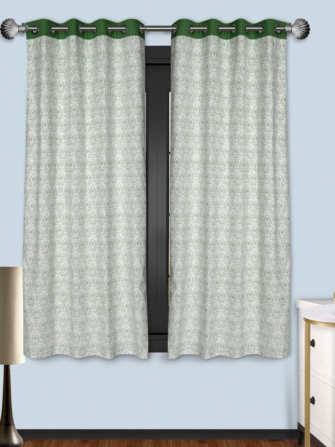 

Dekor World Multicoloured Set of 2 Window Curtain, Multi