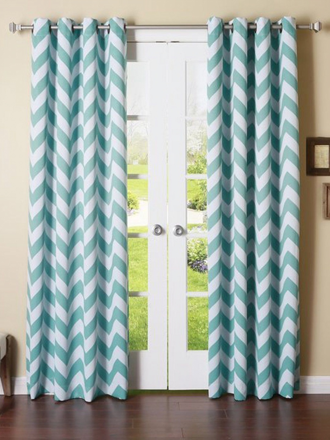 

Dekor World Multicoloured Set of 2 Long Door Curtain, Multi
