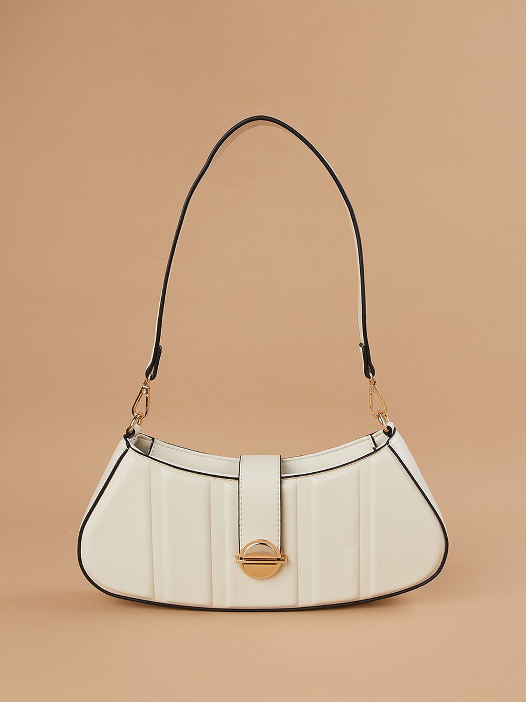 

CODE by Lifestyle PU Half Moon Sling Bag, Beige