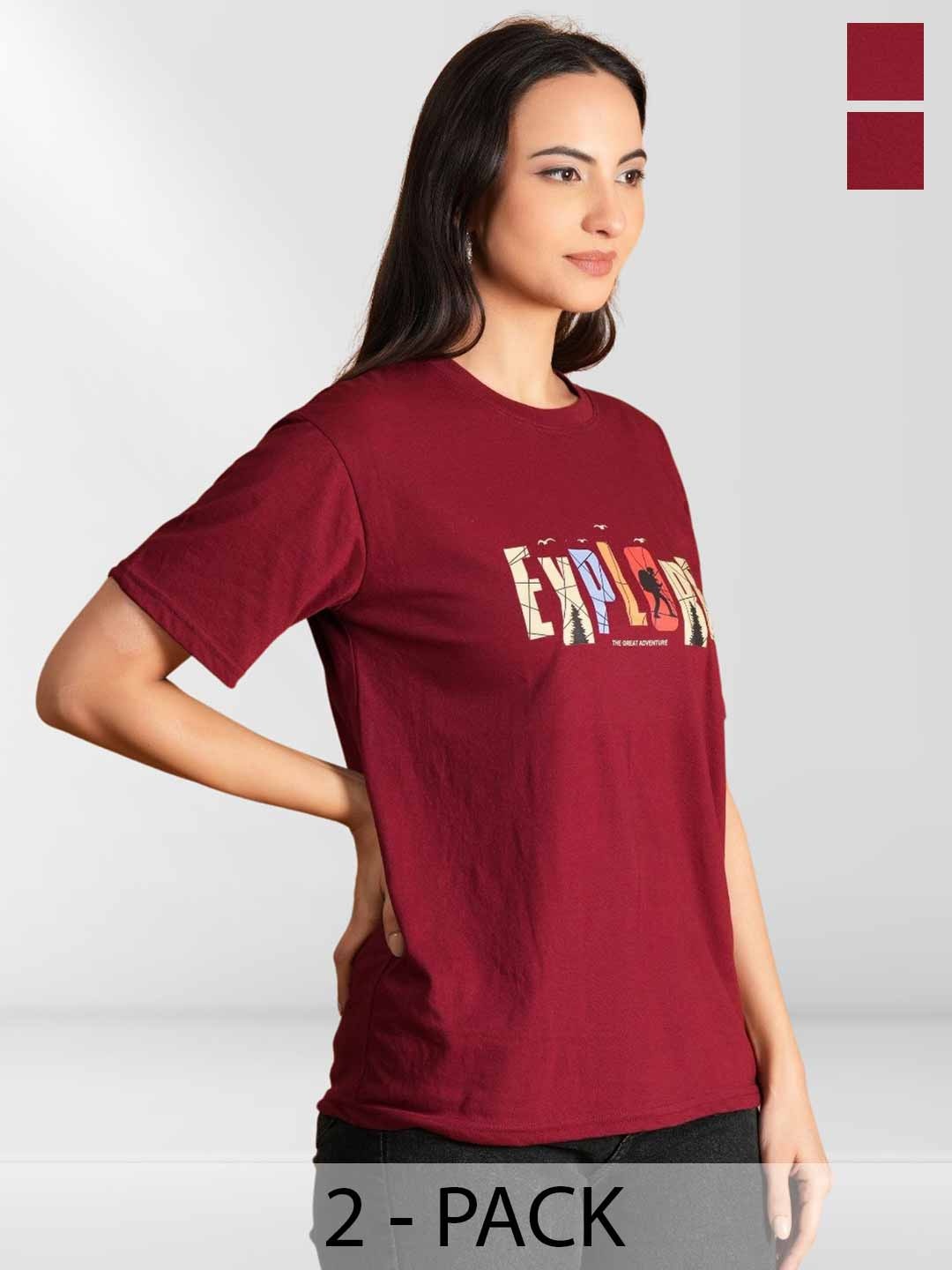 

Belfry Women Typography 2 Printed Pockets T-shirt, Multi
