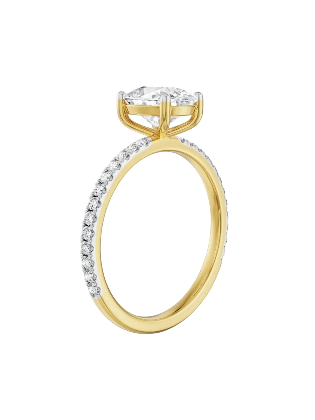 

Emori Cushion Square Bridal Ring, Yellow