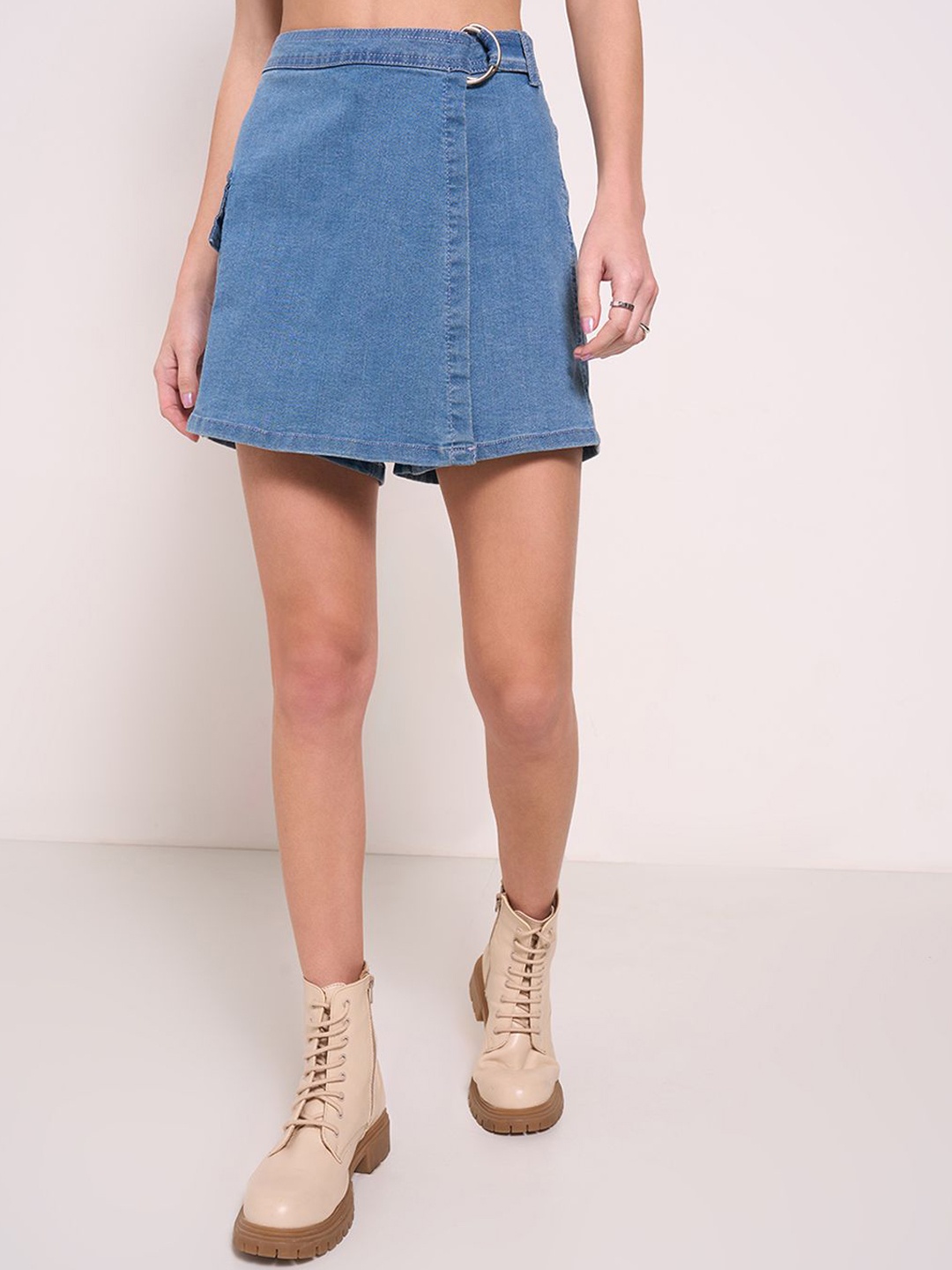 

SF JEANS by Pantaloons Denim Skorts, Blue