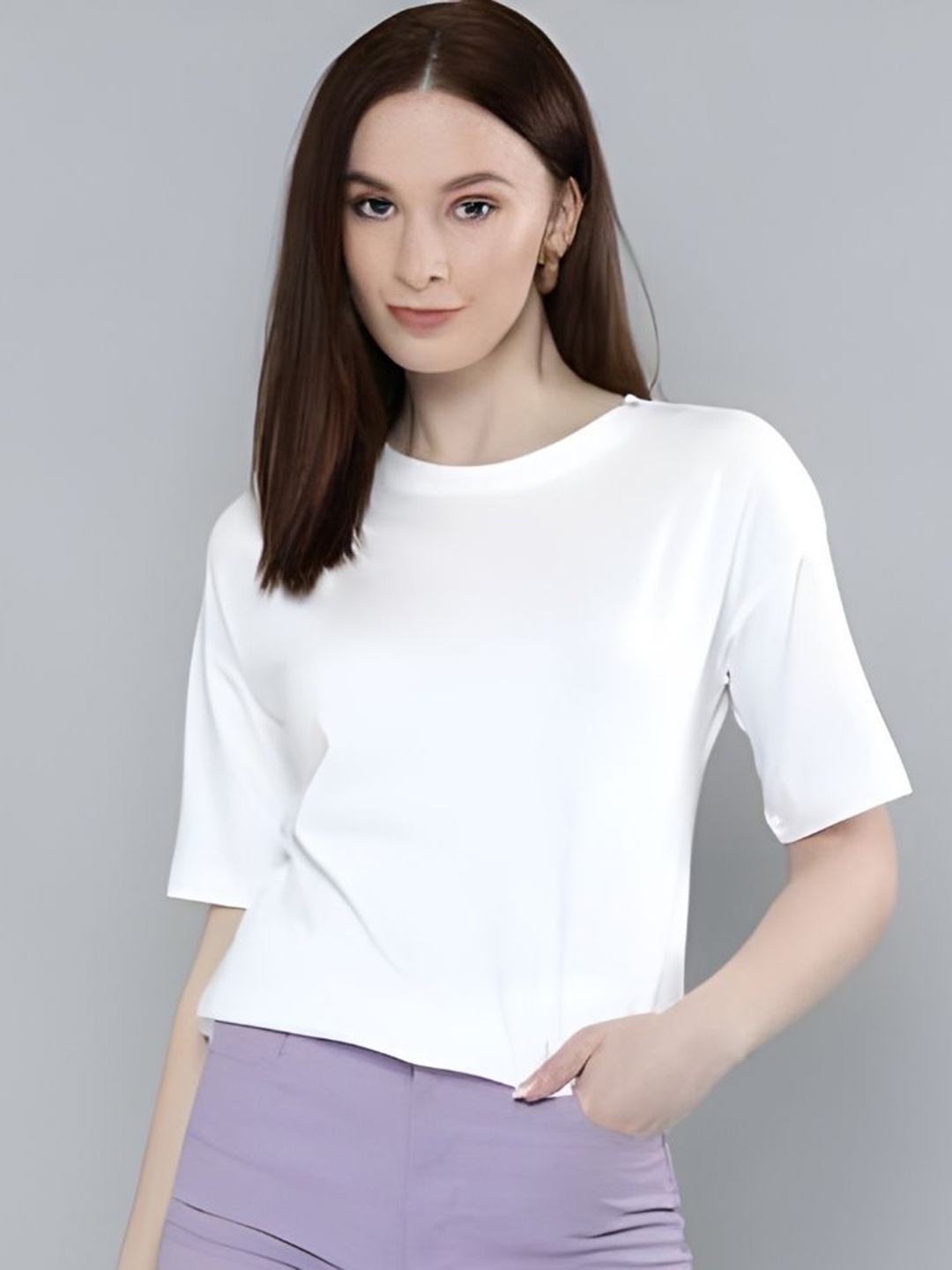 

TRENDSATTIRE Women T-shirt, White