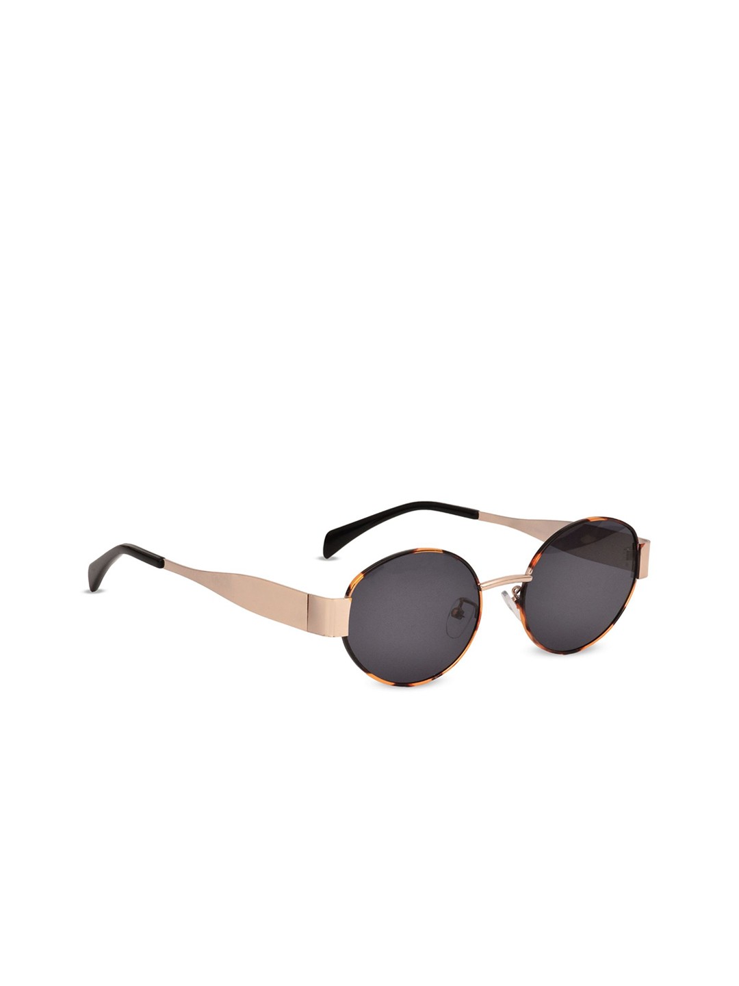 

4Flaunt Unisex Oval Sunglasses with UV Protected Lens, Grey