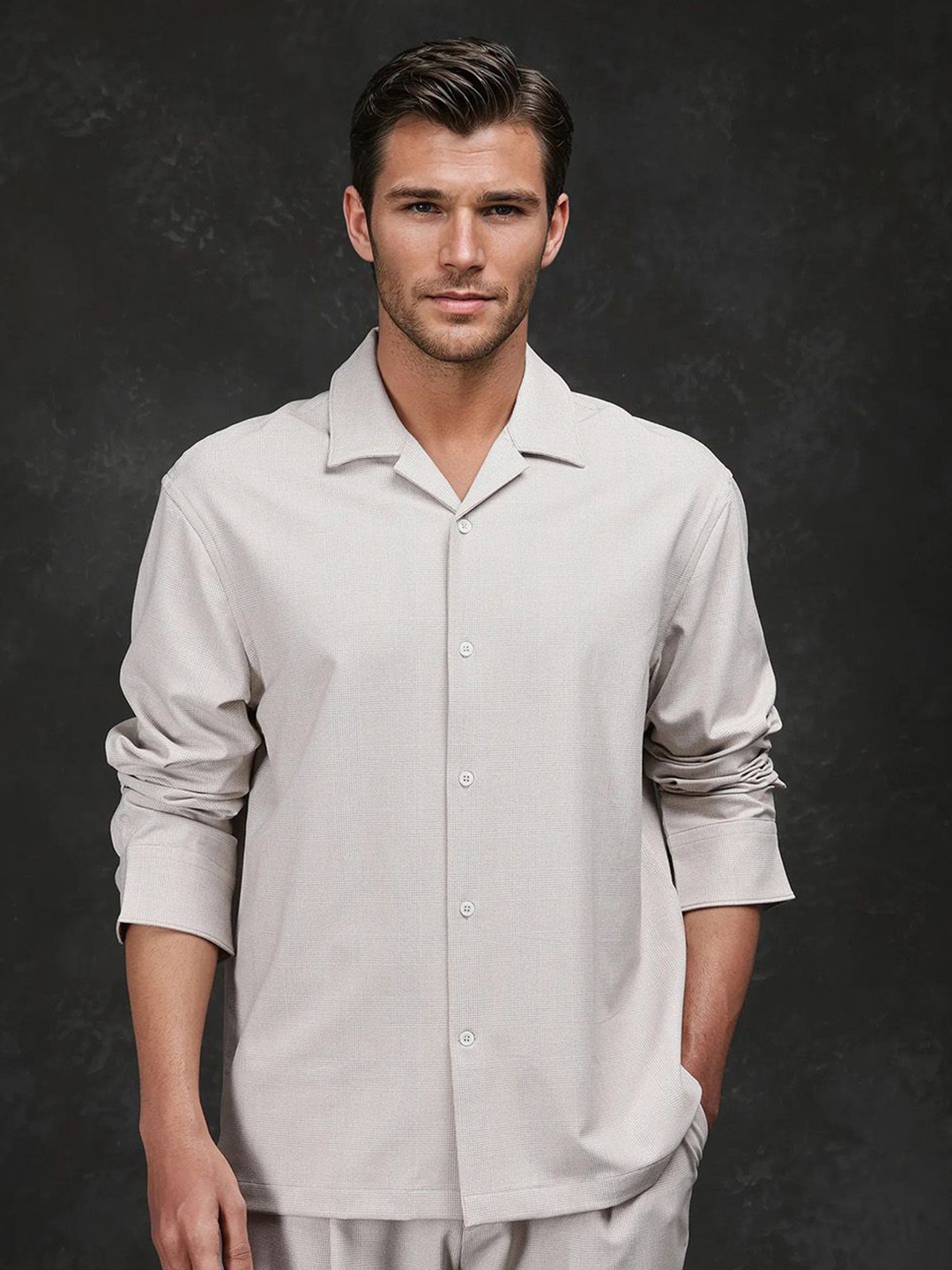 

RARE RABBIT Men Comfort Opaque Casual Shirt, Beige