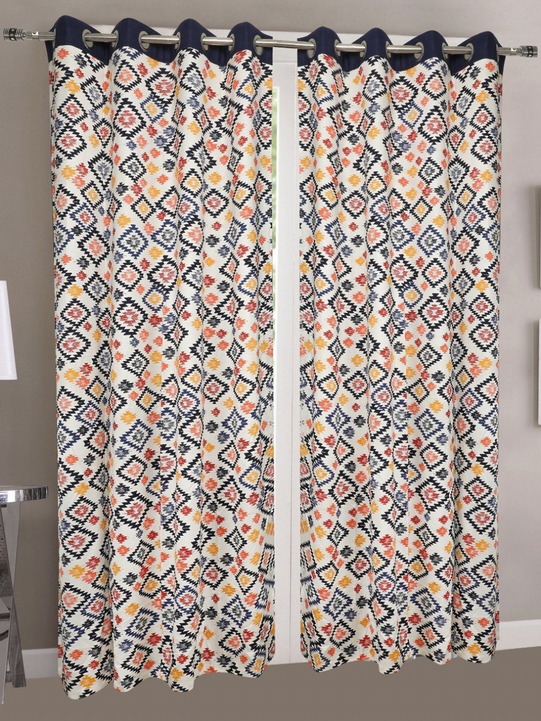 

Dekor World Multicoloured Set of 2 Window Curtain, Multi