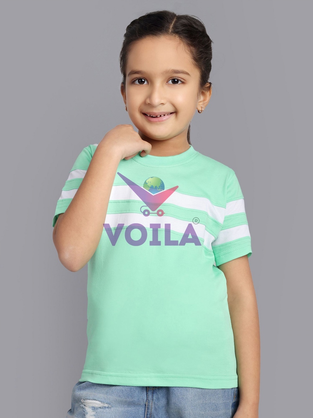

Billion Girls Striped T-shirt, Green