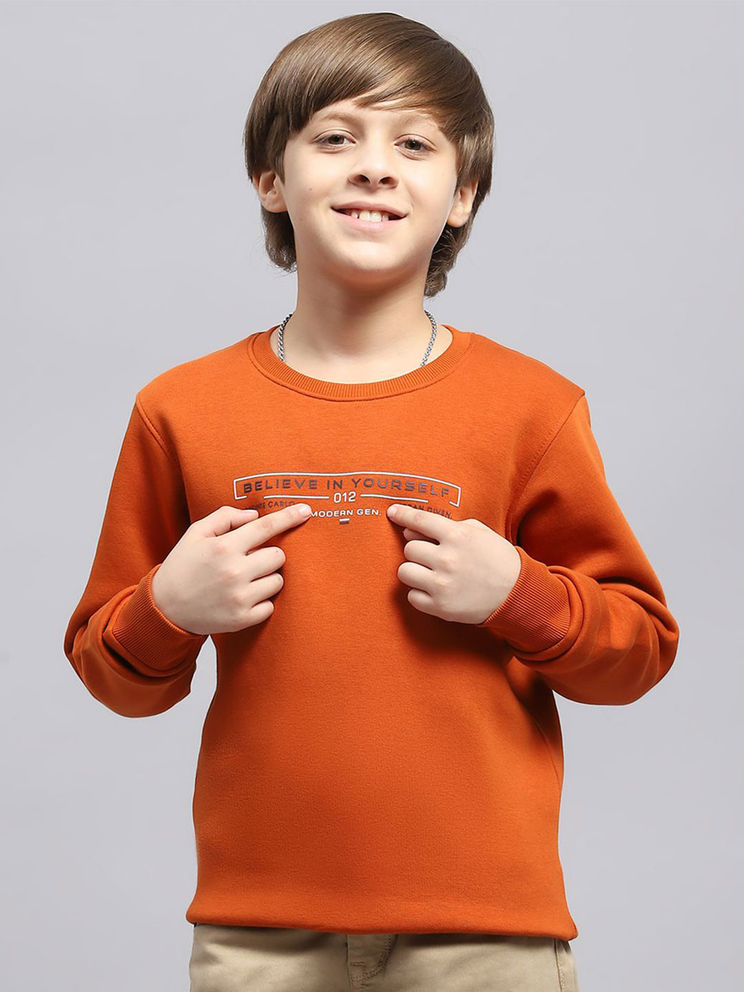 

Monte Carlo Boys Printed Sweatshirt, Rust