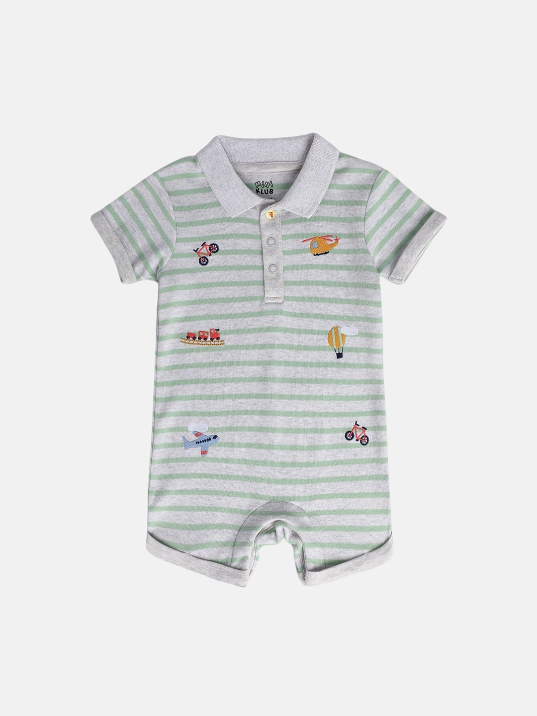 

MINI KLUB Infant Boys Printed Rompers, Green