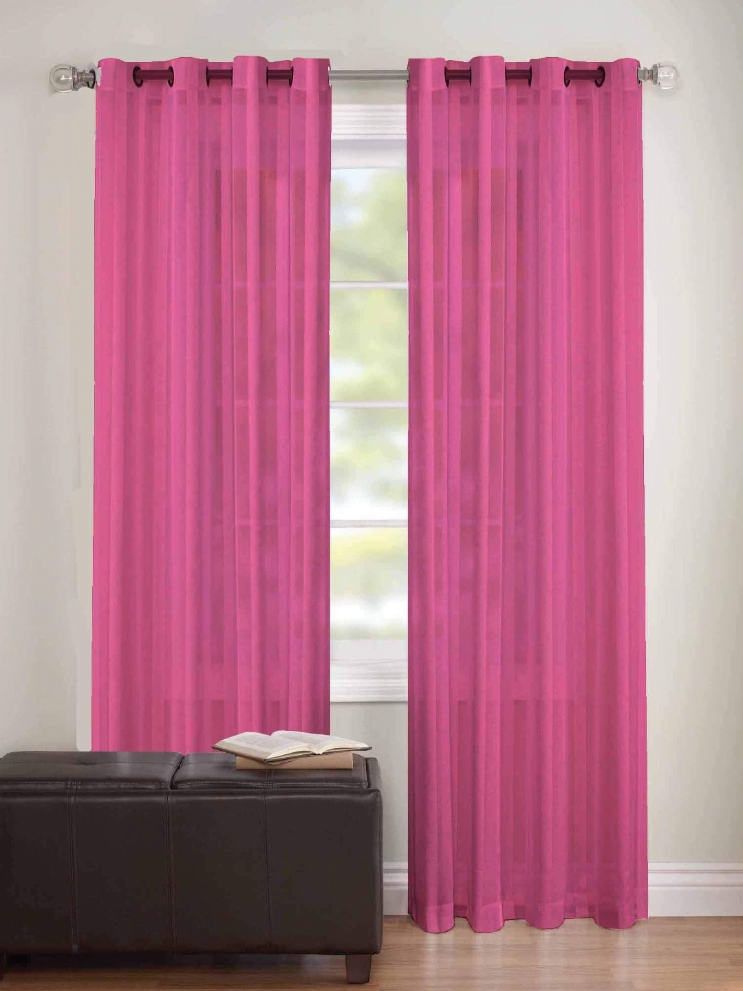 

Dekor World Multicoloured Set of 2 Sheer Long Door Curtain, Multi