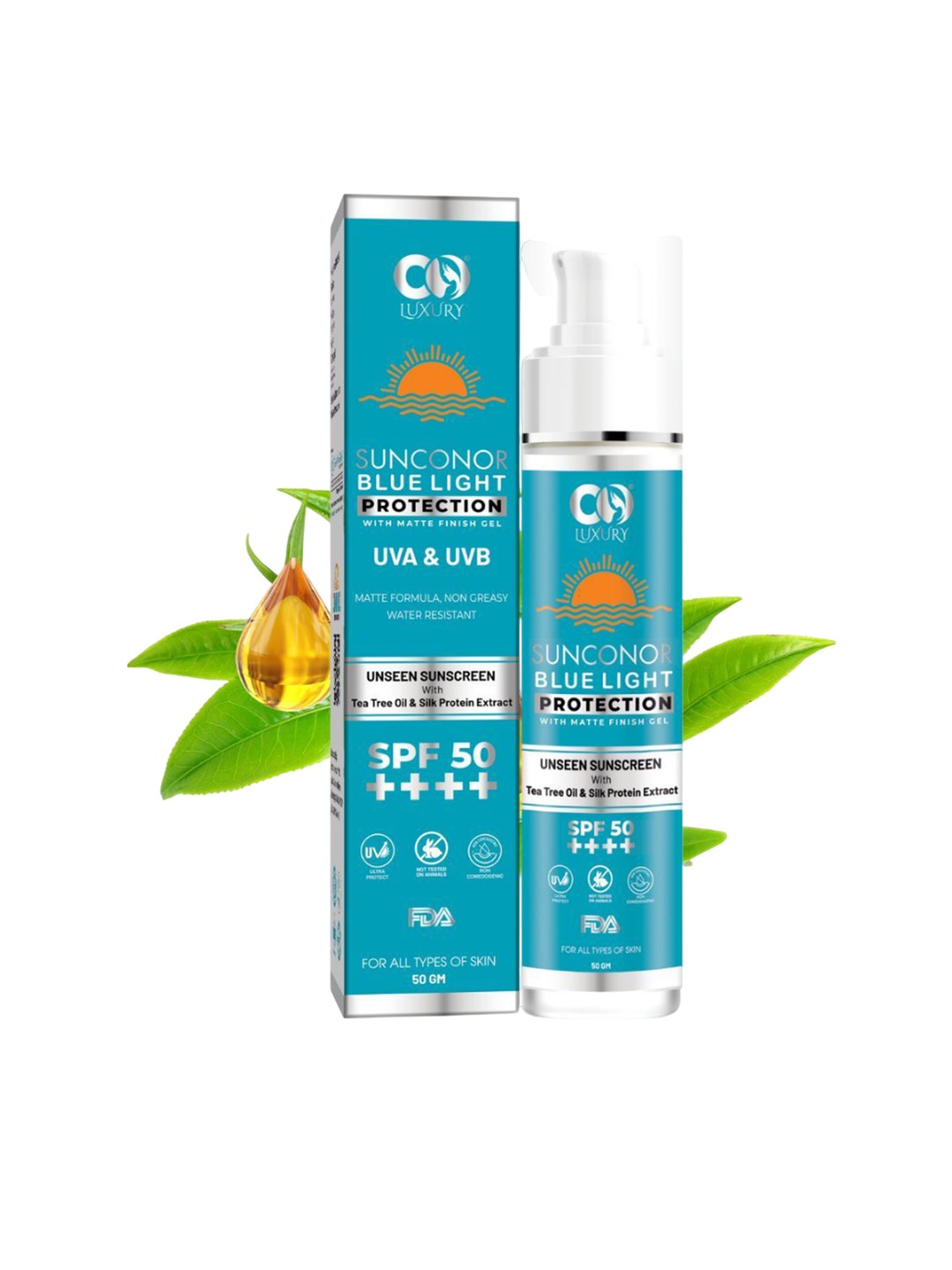 

CO LUXURY Sunconor Blue Light & UV Protection Matte Finish Sunscreen With SPF 50++++ - 50g, White