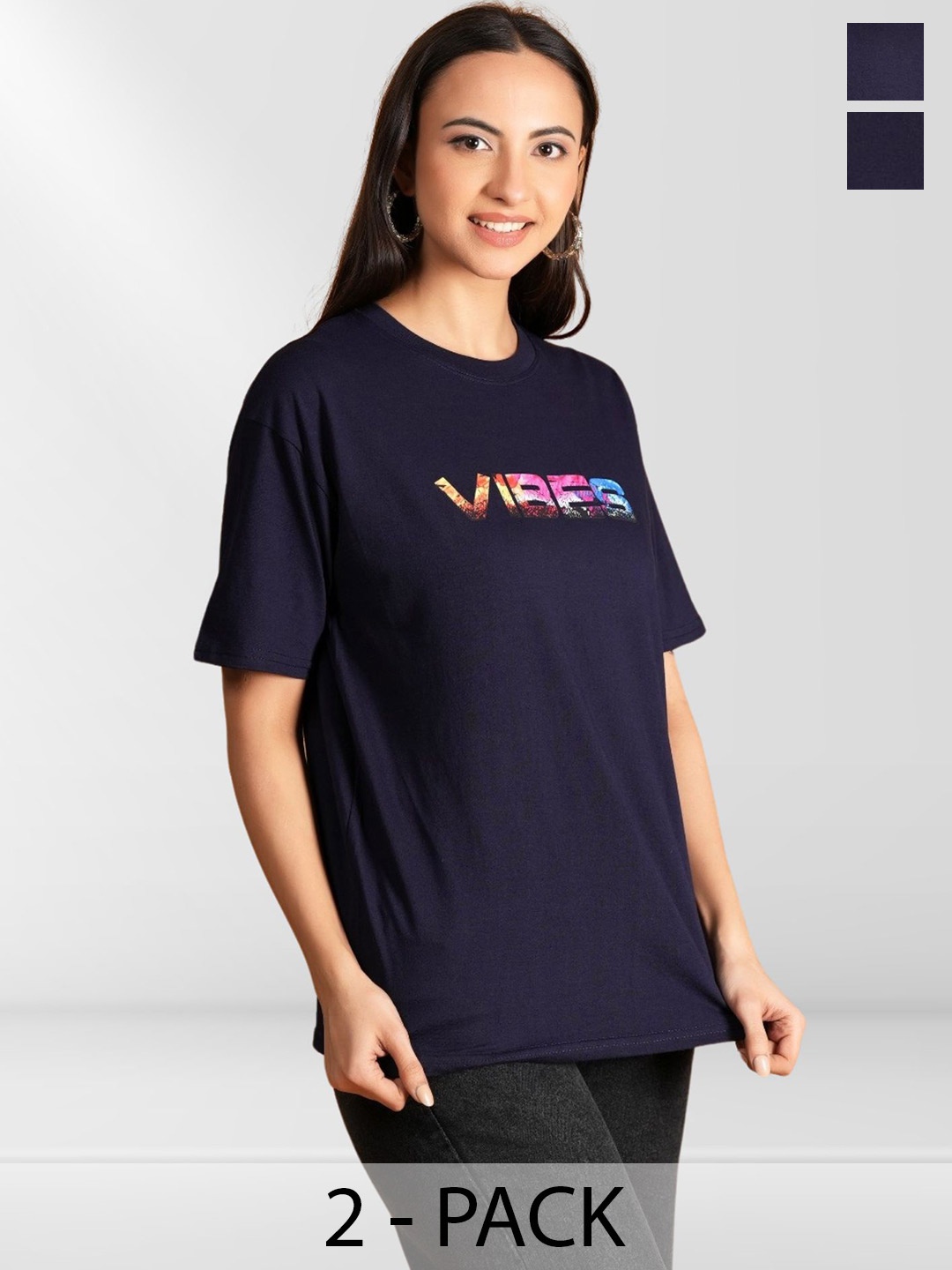

Belfry Women Typography 2 Printed Applique T-shirt, Multi
