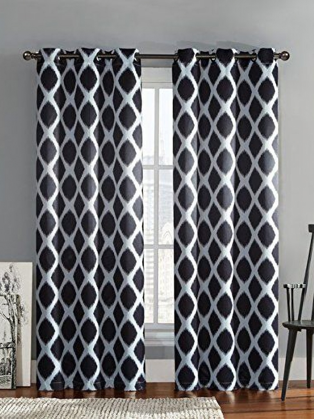 

Dekor World Multicoloured Set of 2 Door Curtain, Multi