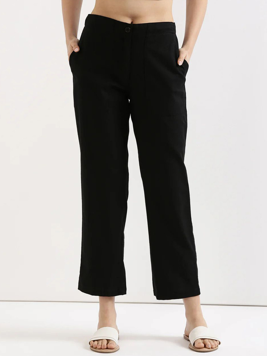

KASHISHIYA Women Comfort Trousers, Black