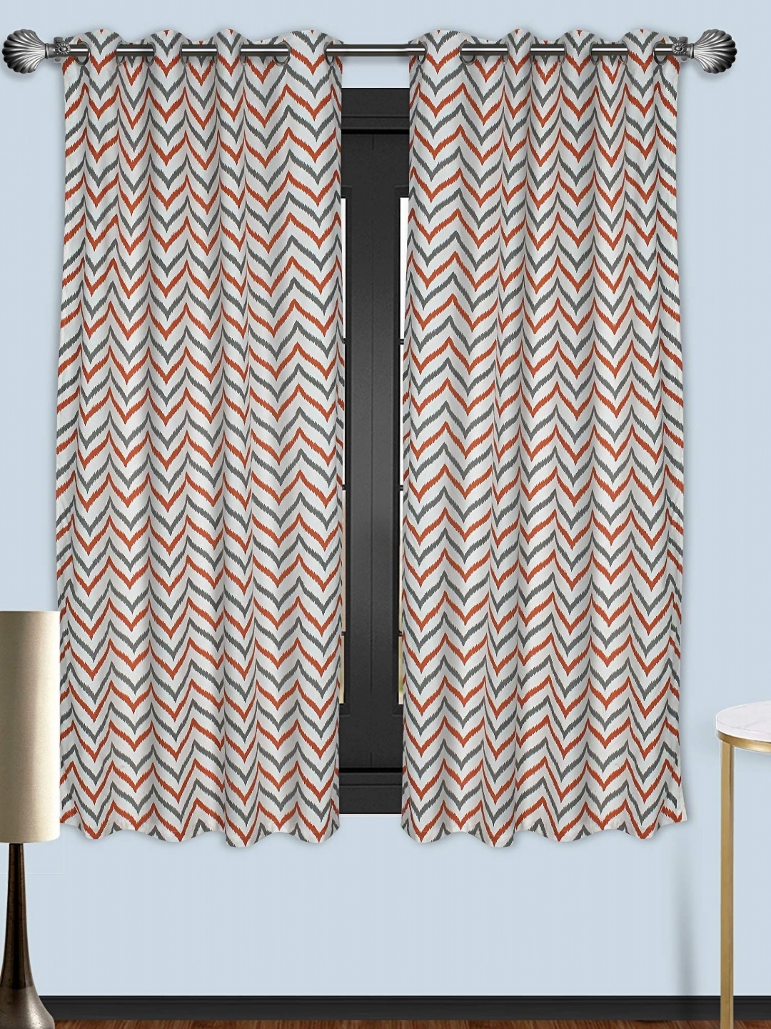 

Dekor World Multicoloured Set of 2 Window Curtain, Multi