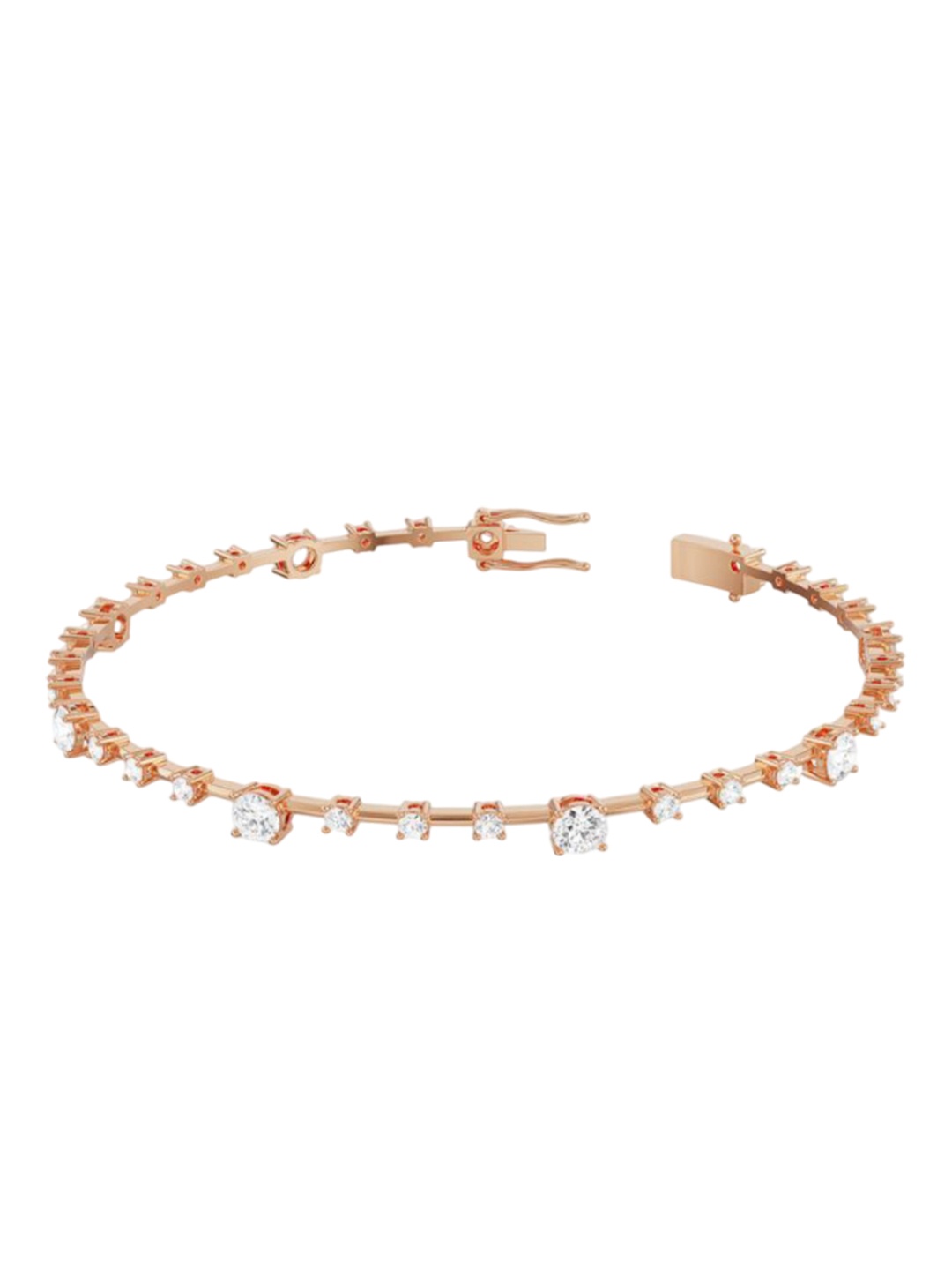 

Emori Spaced Tennis Diamond Bracelet, Rose gold