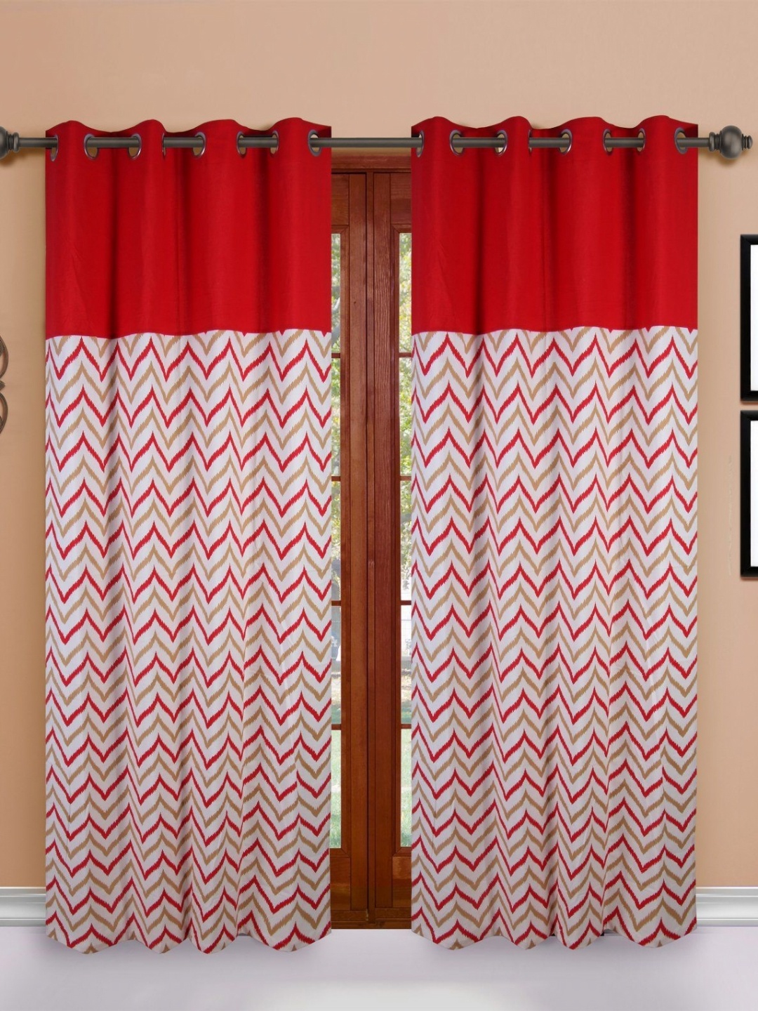 

Dekor World Multicoloured Set of 2 Door Curtain, Multi