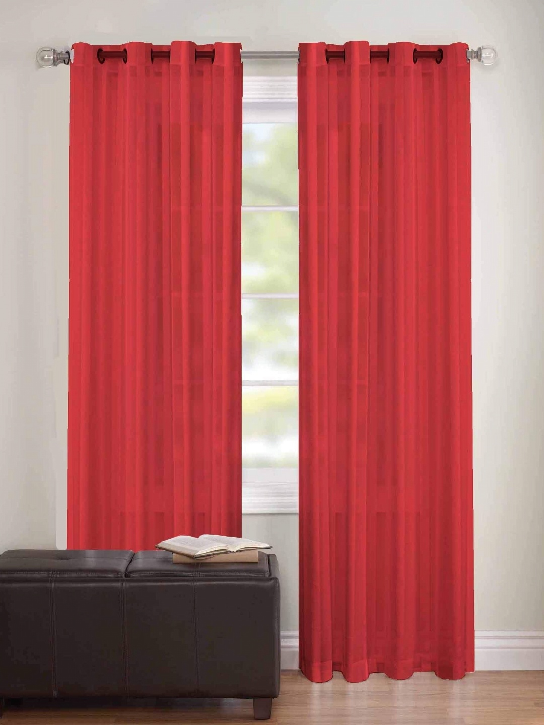 

Dekor World Multicoloured Set of 2 Sheer Door Curtain, Multi