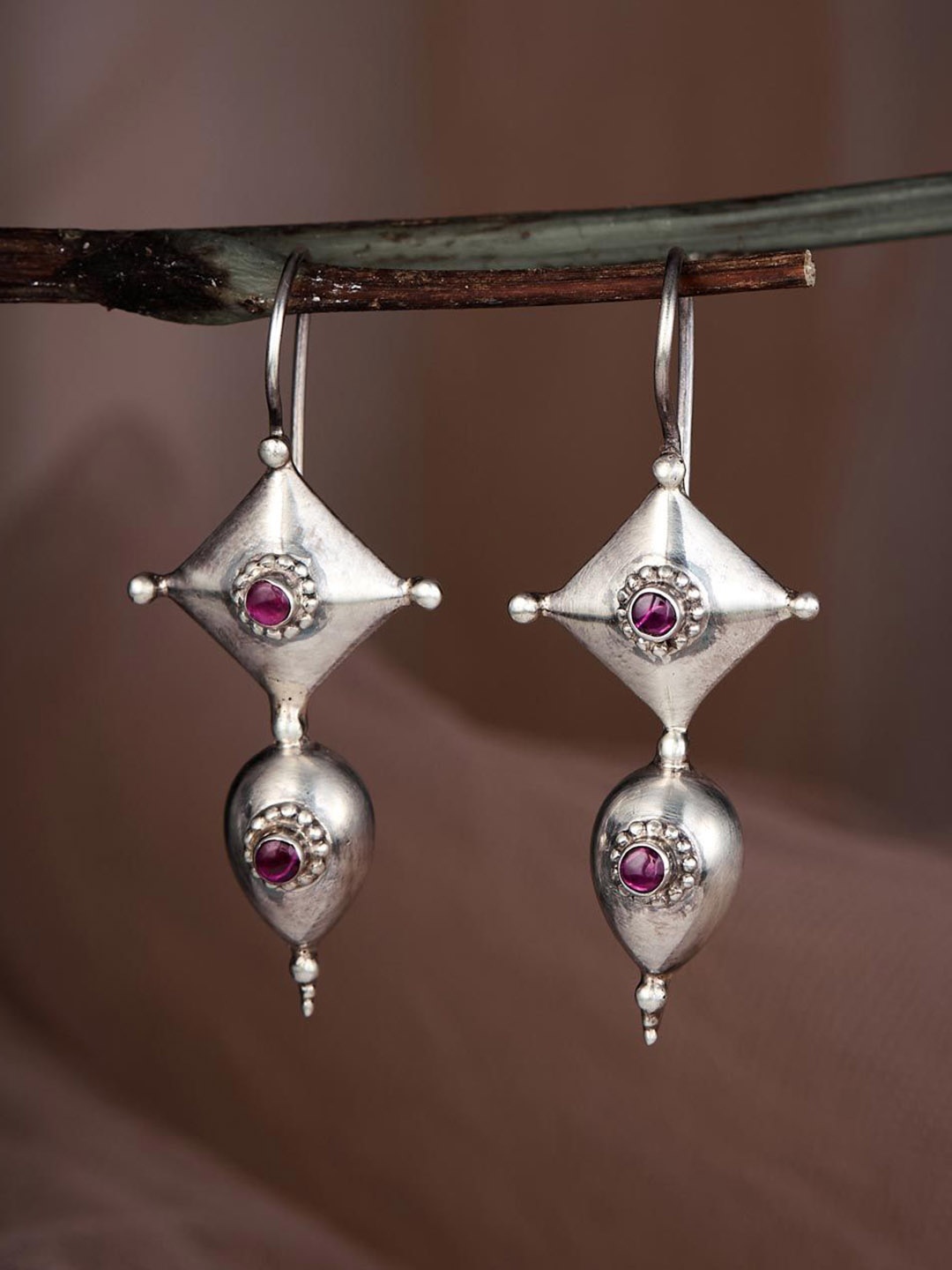 

Fabindia Contemporary Drop Earrings, Silver