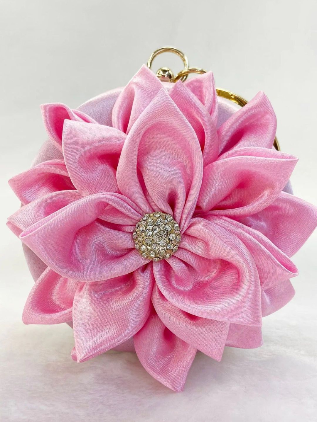 

PURPLE WINGS Structured Handheld Bag with Bow Detail, Pink