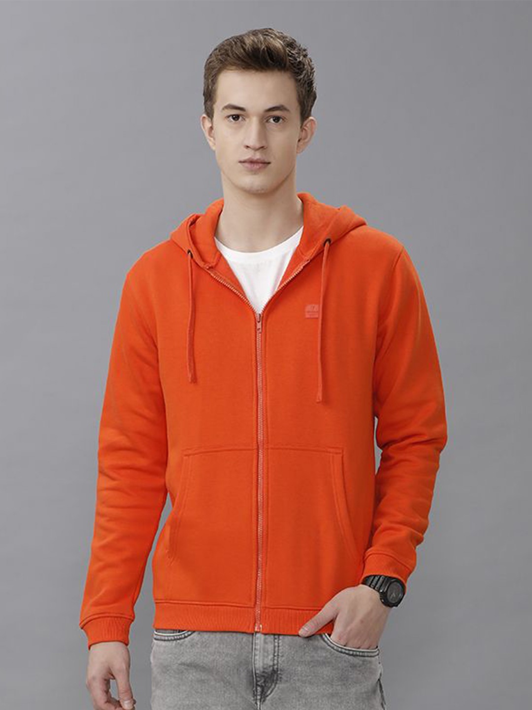 

Voi Jeans Men Hooded Sweatshirt, Orange