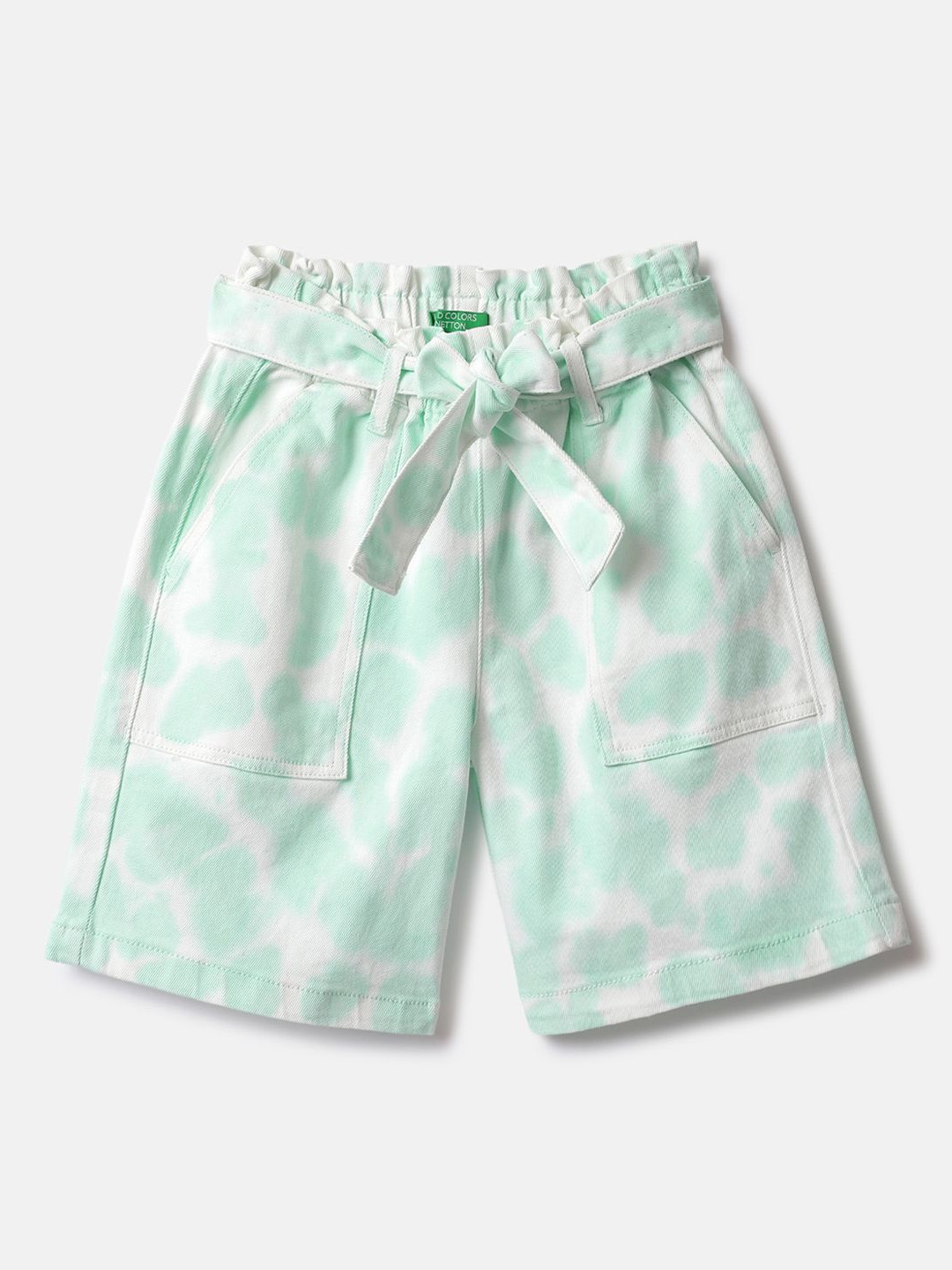 

United Colors of Benetton Girls Floral Shorts, Blue