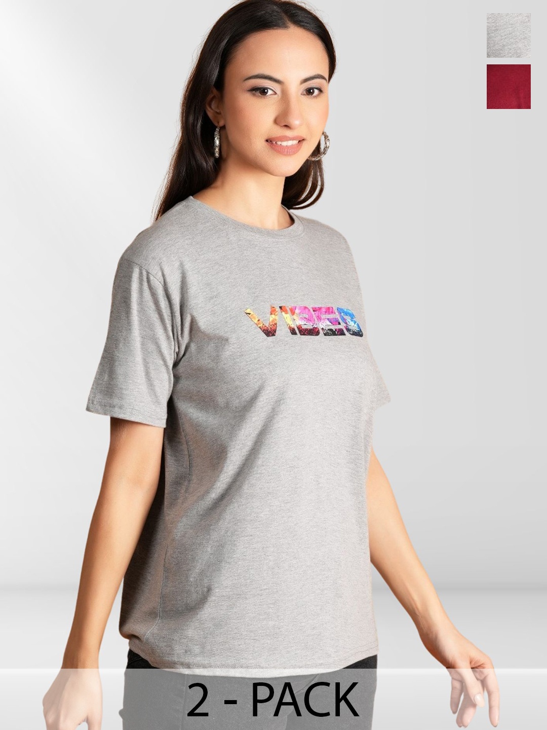 

Belfry Women Typography 2 Printed Extended Sleeves T-shirt, Multi