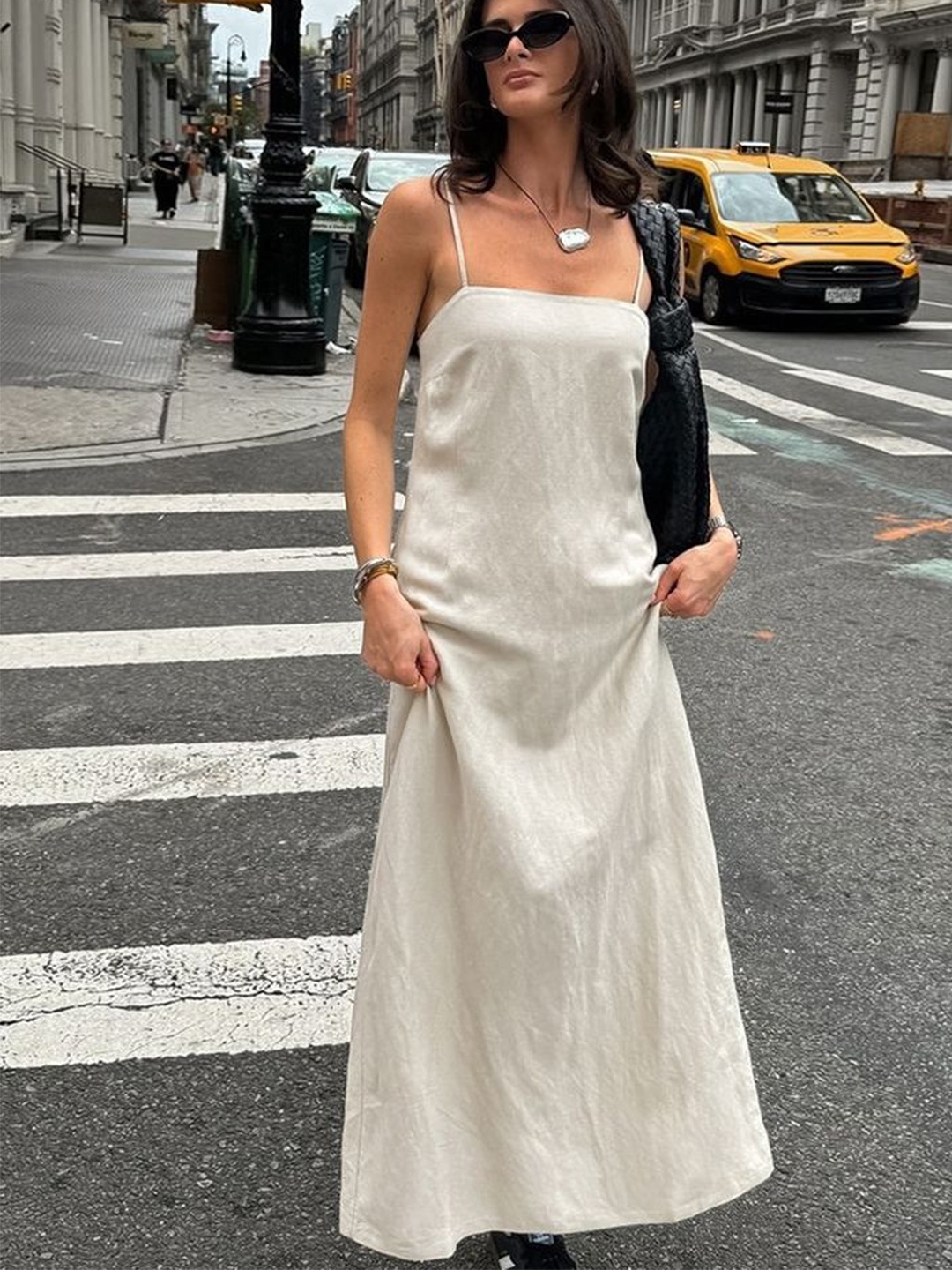 

LULU & SKY Striped Maxi Midi Dress, Khaki