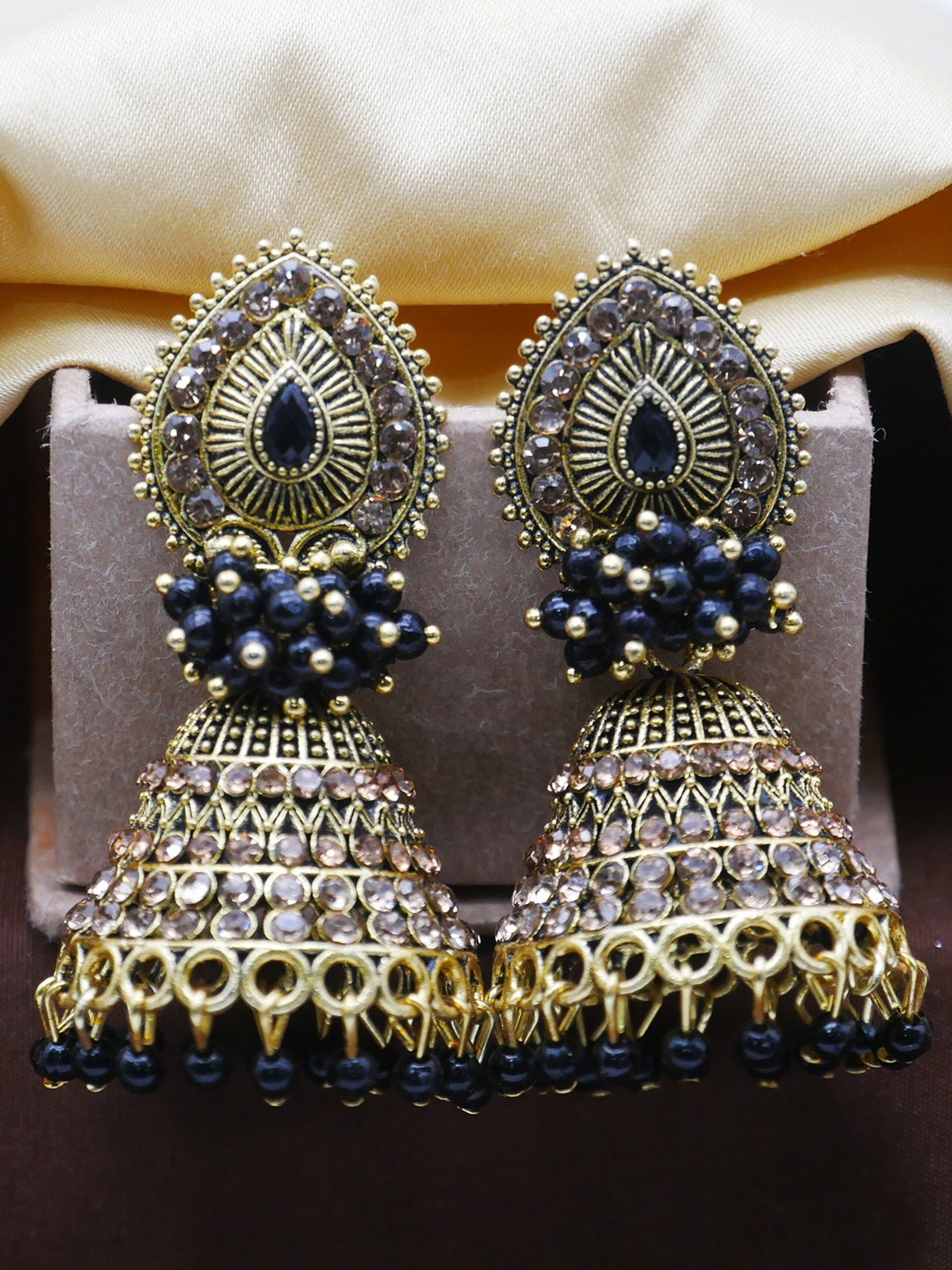 

Anouk Contemporary Jhumkas Earrings, Black