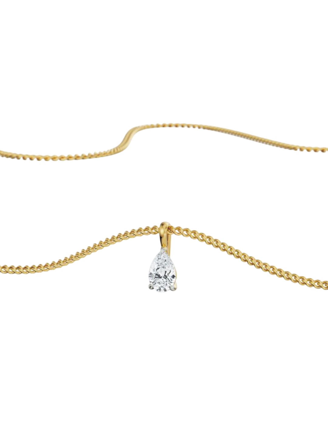 

Emori 2 CT Pear Lab Grown Diamond Pendant, Gold