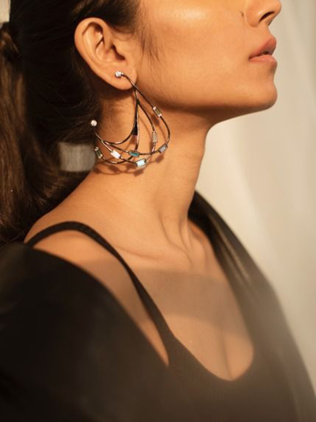 

ESME Contemporary Drop Earrings, Pink