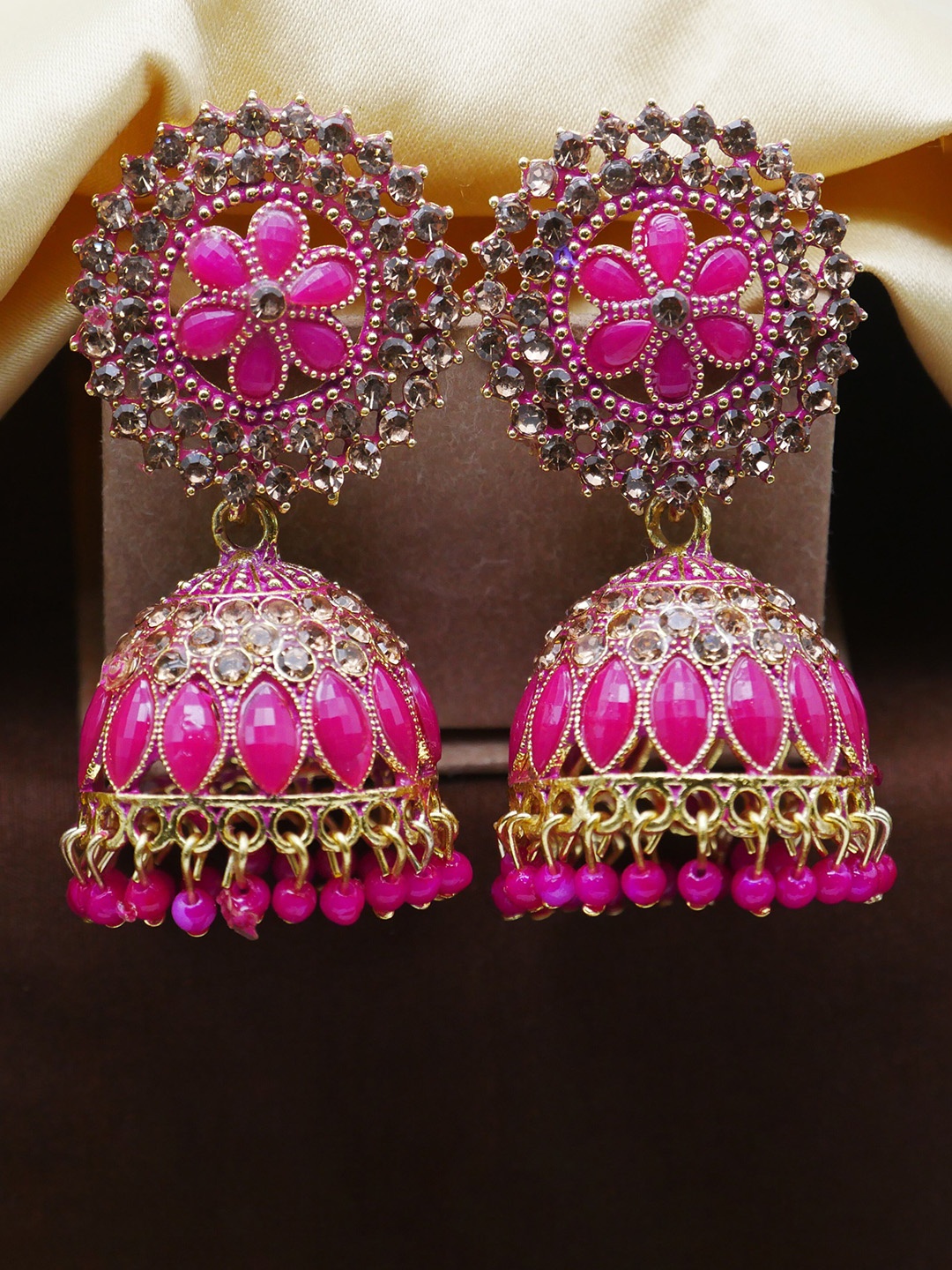 

Anouk Contemporary Jhumkas Earrings, Pink