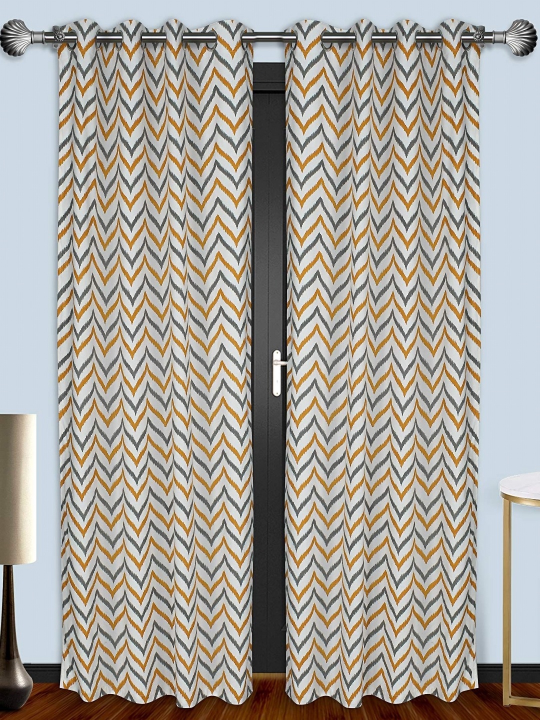 

Dekor World Multicoloured Set of 2 Long Door Curtain, Multi