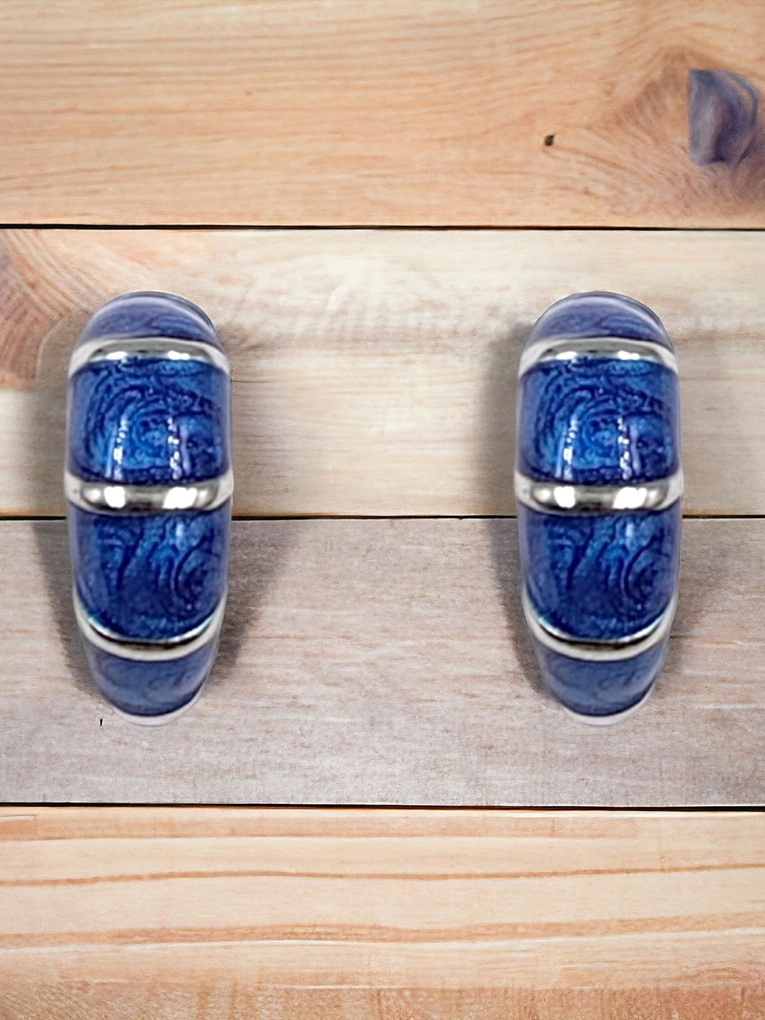 

AMONROO Contemporary Studs Earrings, Blue