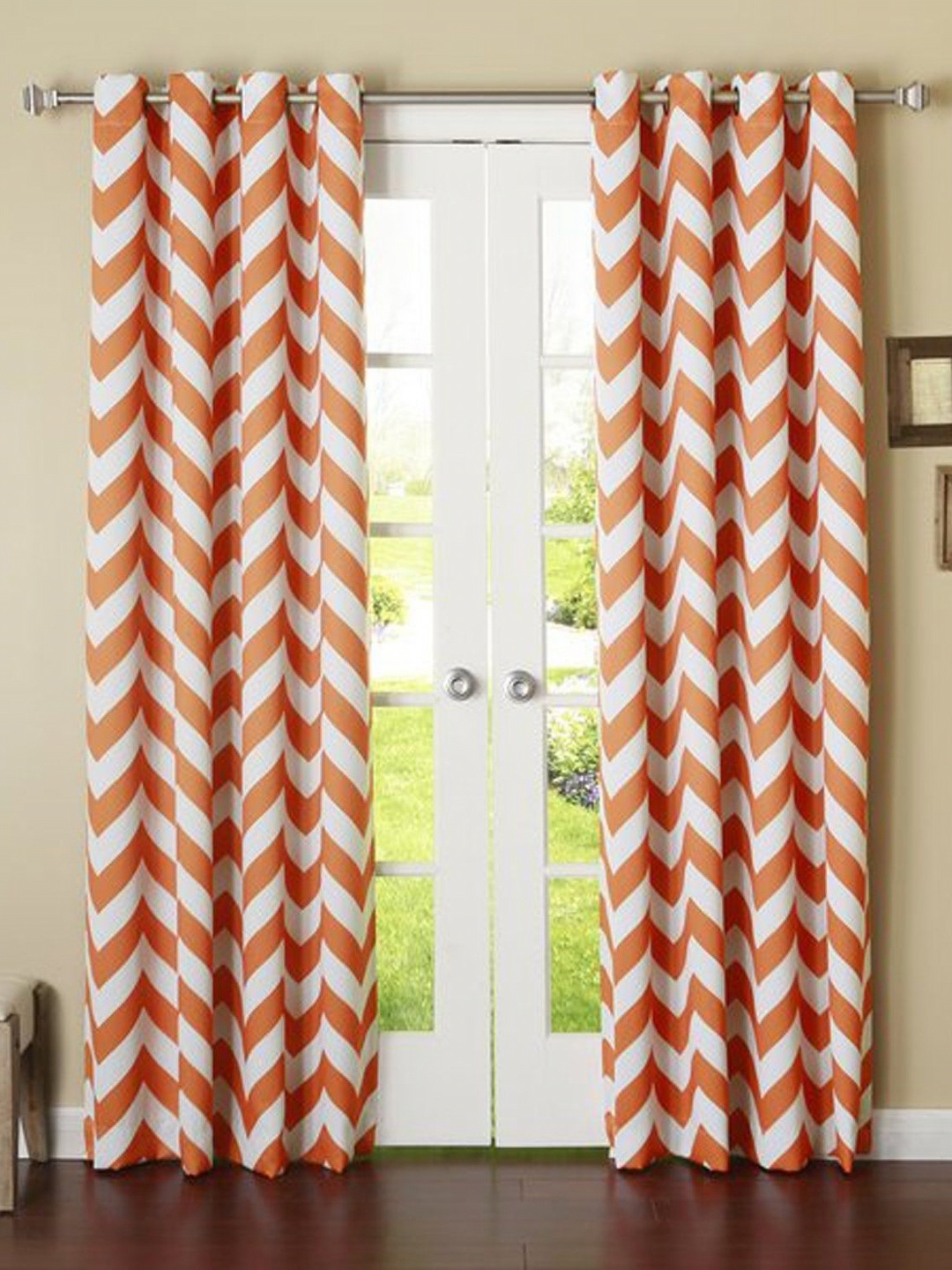 

Dekor World Multicoloured Set of 2 Long Door Curtain, Multi