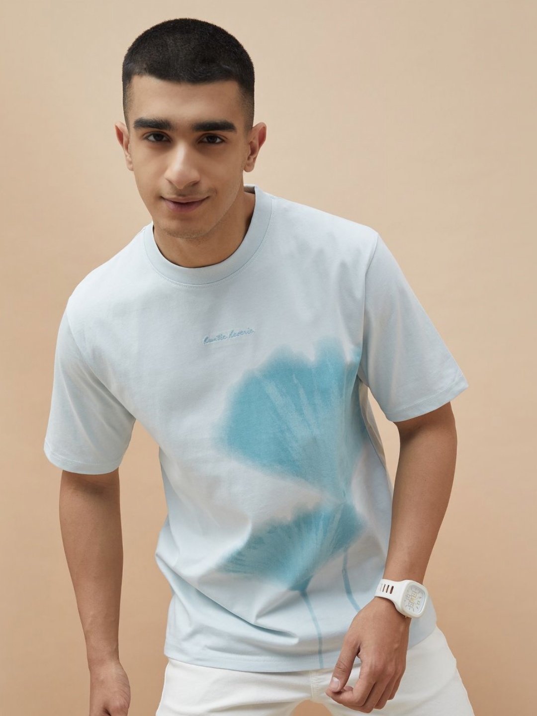 

Fame Forever by Lifestyle Men Printed Cut Outs T-shirt, Blue